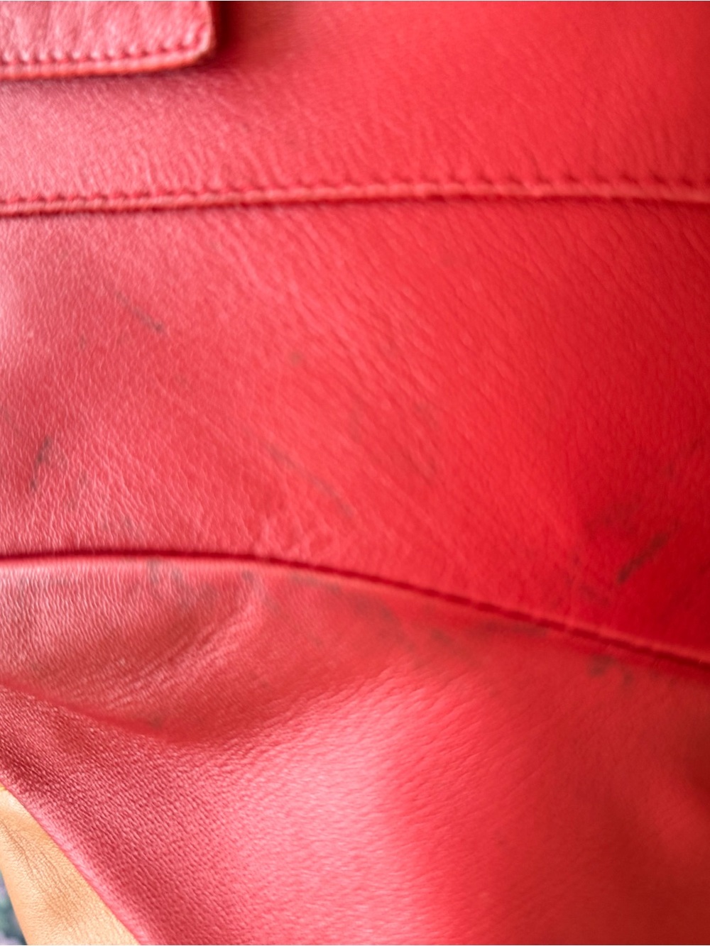 🍁🔥Classiques Entier Nordstrom Red Leather Zip-Front Jacket - Picture 8 of 9